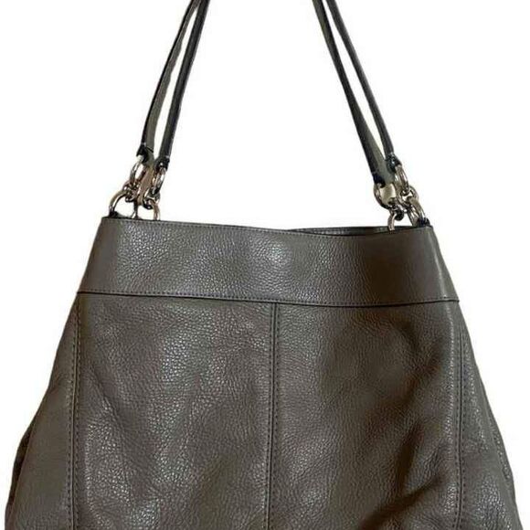 COACH Designer Lexy Gray shoulder bag purse handbag - Picture 3 of 9
